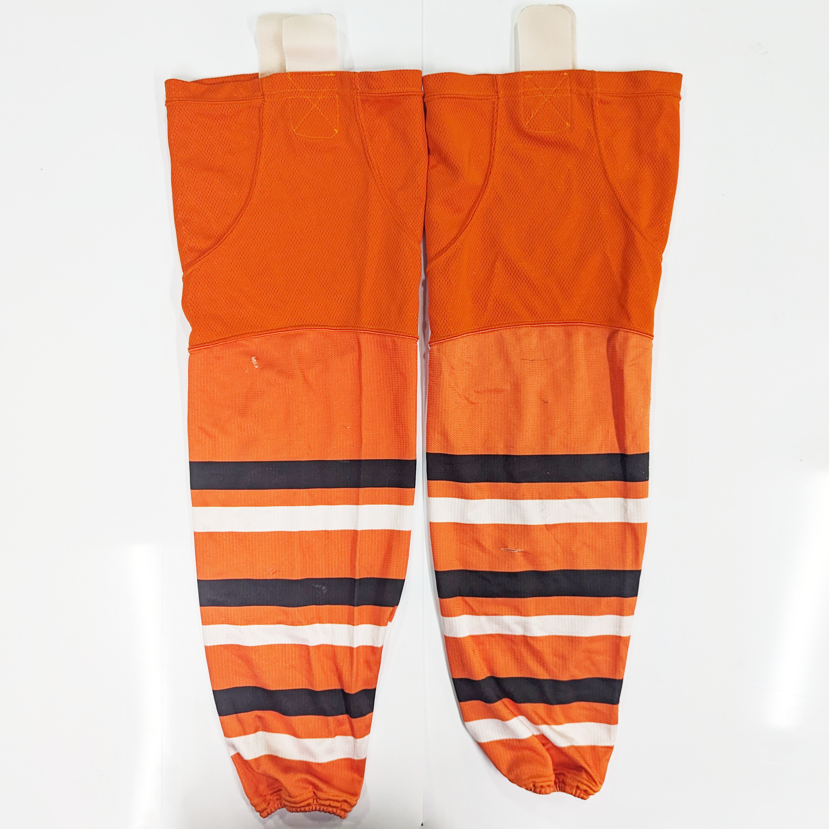 NCAA - Chaussettes de hockey usagées (orange/noir/blanc)